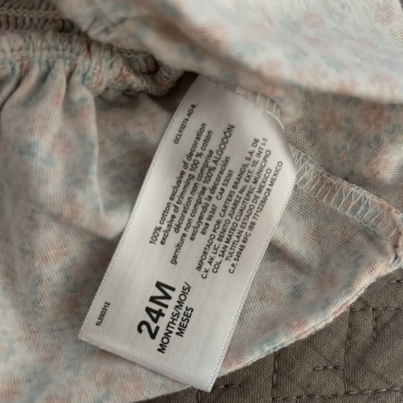 OshKosh B’gosh Girls Floral Smocked Ruffle Tank 24M - Picture 5 of 6